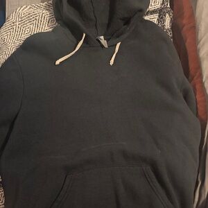 Alternative Black Hoodie with Cream Drawstrings